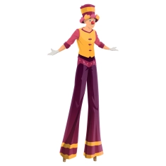 Carnival Circus Theme Party Supplies | Stilt Walking Clown Cutout | Birthday Party Décor